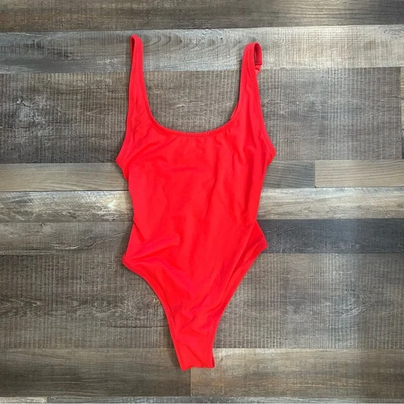 Recycled Swim Scoop Neck One Piece - Ruby - Skims - Picture 2 of 5